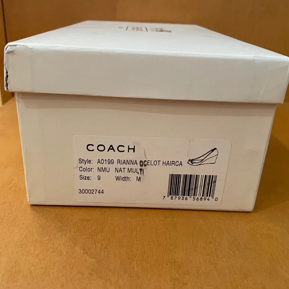 Coach Women's Sz 9M Ocelot print wedge low heels. Never worn outside! - Picture 7 of 7